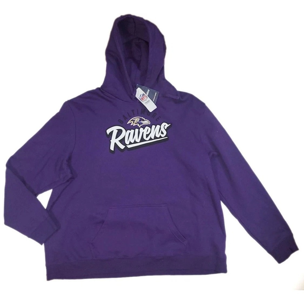 Baltimore Ravens Hoodie Sweatshirt Pullover Purple Fanatics NFL Men's 3XL NWT